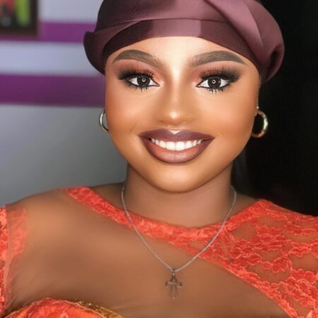 happy makeup client in Nigeria